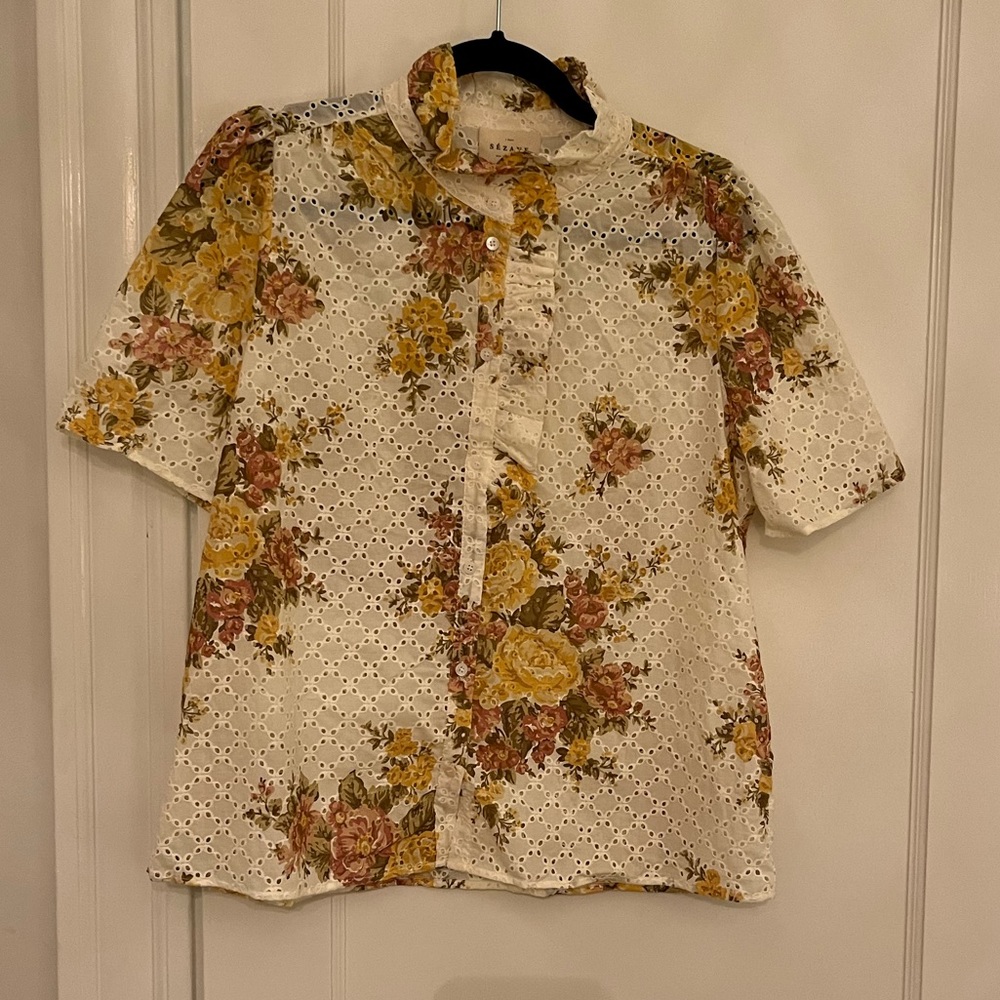 Sézane Dalhia shirt in Ella print